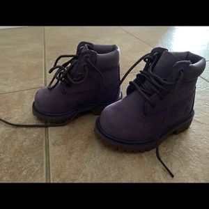 Timblerland toddler size 4 purple